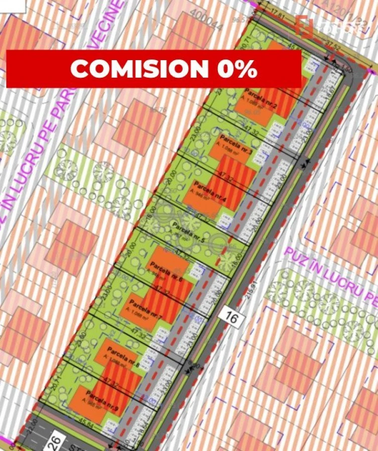 Parcela teren 1088 mp pentru bloc Giarmata Vii - 1