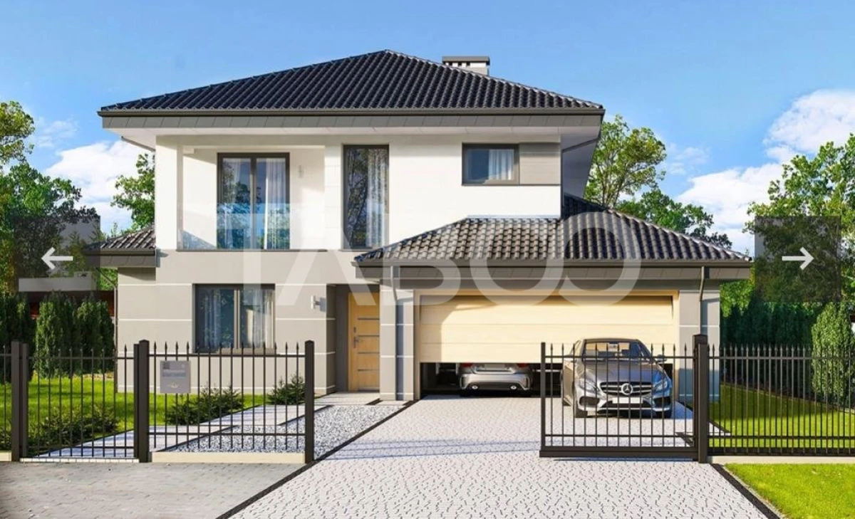 Casa individuala de vanzare cu teren, terasa, garaj si curte Selimbar - 5