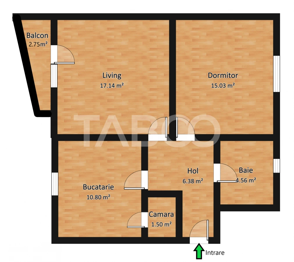 Apartament cu 2 camere decomandate 58 mp utili zona Alma din Turnisor - 3