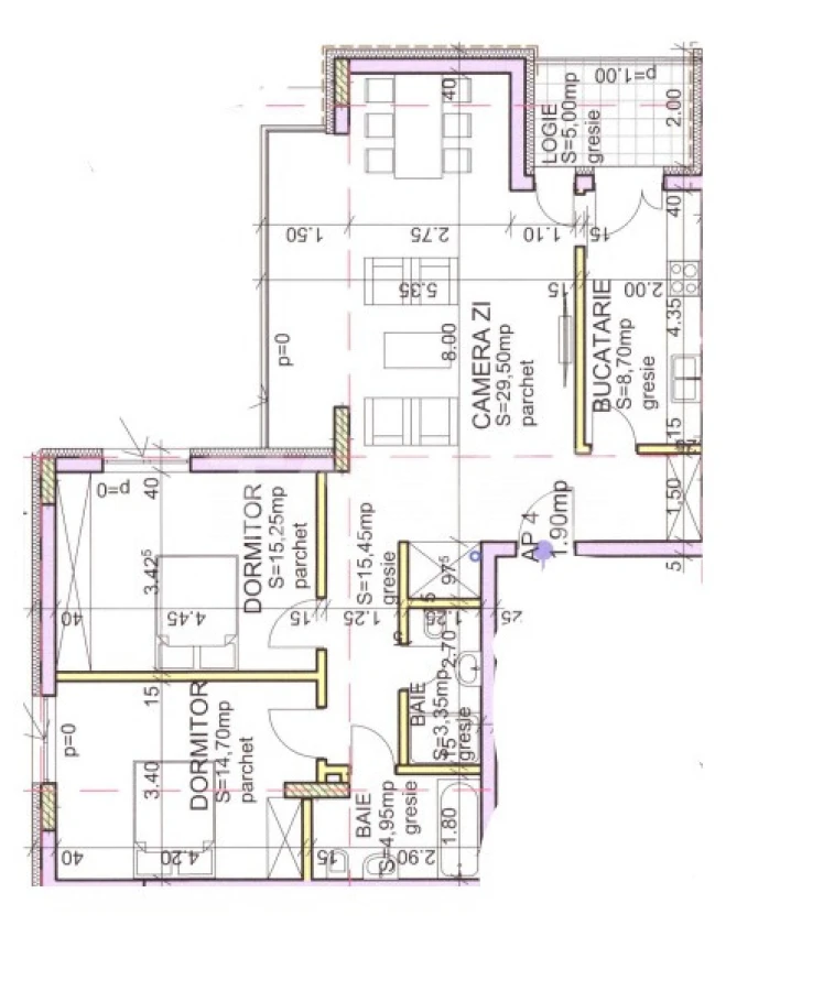 De vanzare apartament cu 3 camere semifinisat Andrei Muresanu - 4