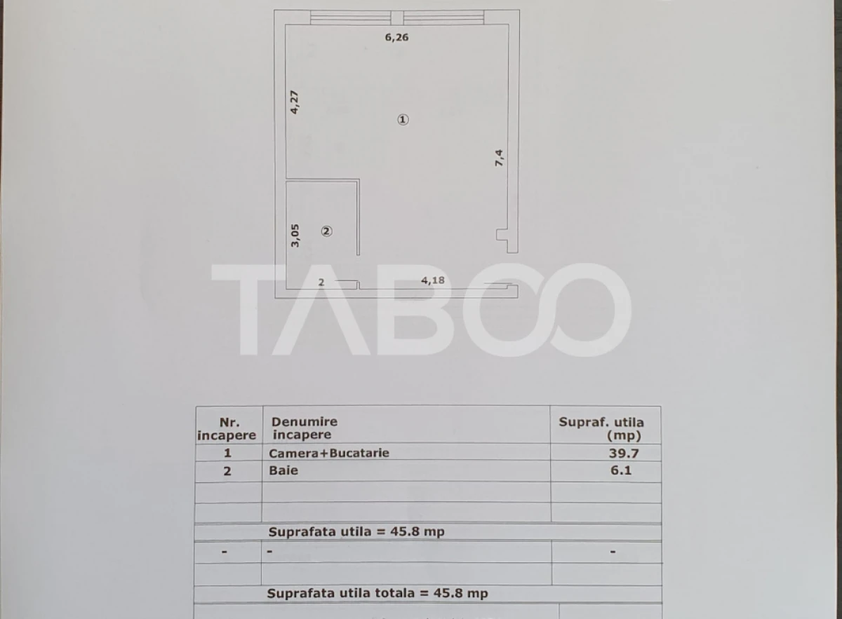 Studio de vanzare 46 mp utili constructie noua 2025 - 1