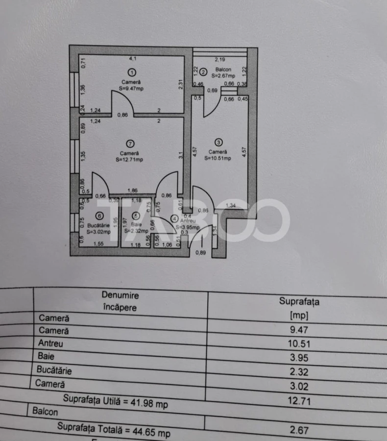 Apartament 3 camere etaj intermediar mobilat balcon zona Tiglari Sibiu - 9