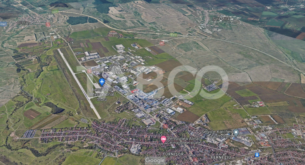 Teren intravilan 6796 mp deschidere 26m in Sibiu zona Industriala Vest - 1