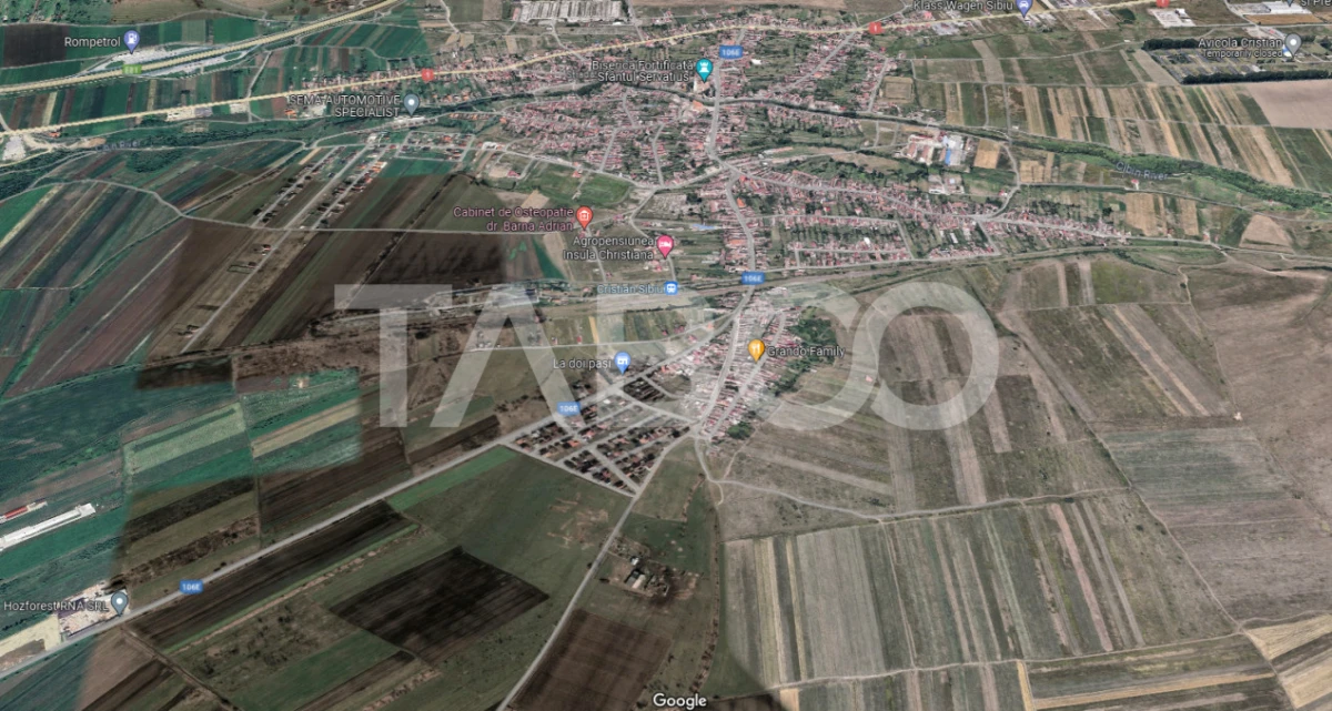 Teren de vanzare 629 mp cu autorizatie de constructie Cristian Sibiu - 2