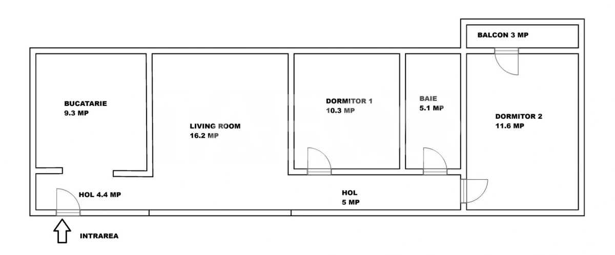Apartament cu 3 camere si balcon de vanzare in Sibiu zona Rahovei - 5