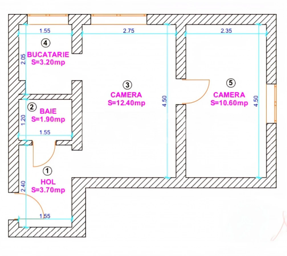 Apartament de vanzare 2 camere etaj intermediar Profi Tiglari - 3