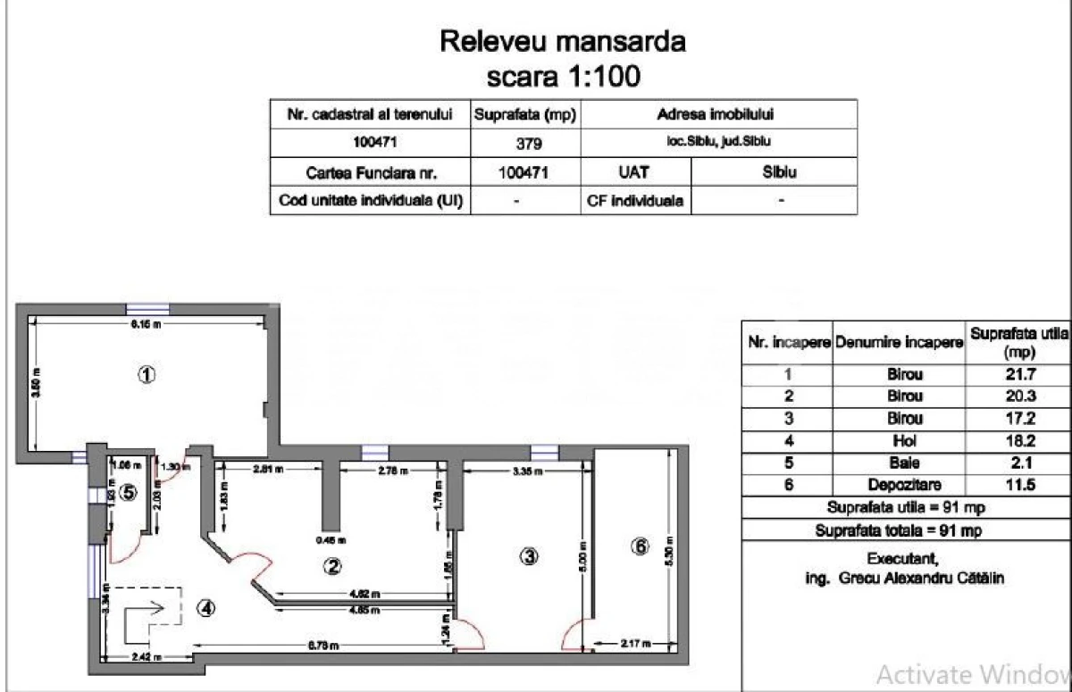 Spatiu pentru birouri de inchiriat 194 mpu zona centrala Sibiu - 4