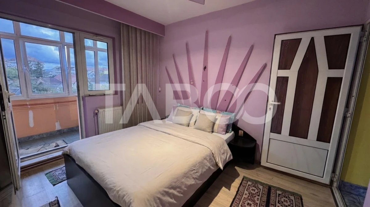 Apartament spatios cu 4 camere mobilat utilat 80mpu Turnisor Sibiu - 1