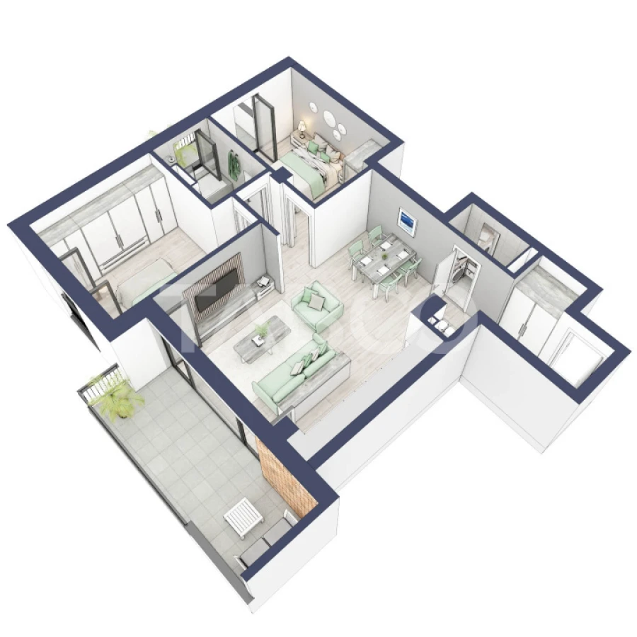 Apartament 3 camere 2 bai ETAJ 1 boxa la subsol Turnisor - 7