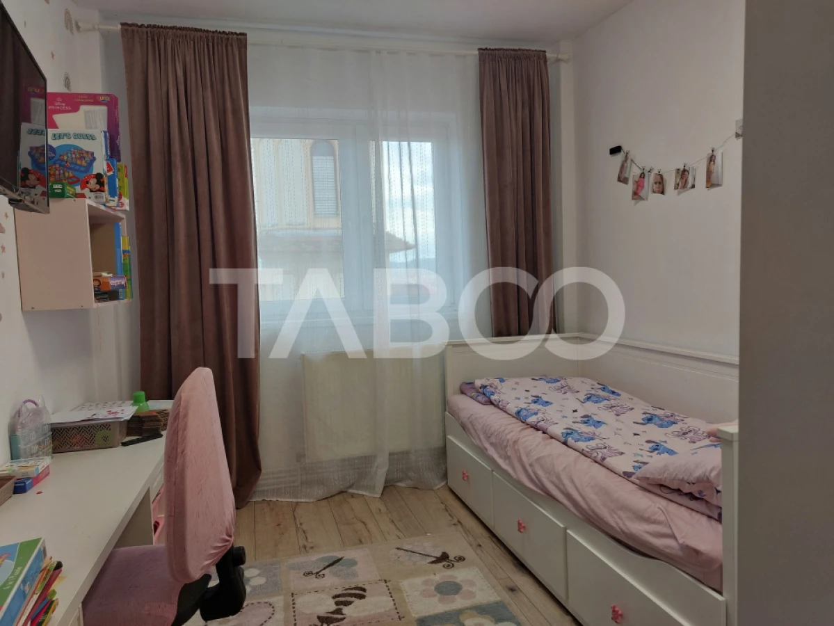 Apartament renovat 66 mp 3 camere 2 bai balcon pivnita Cisnadie - 8