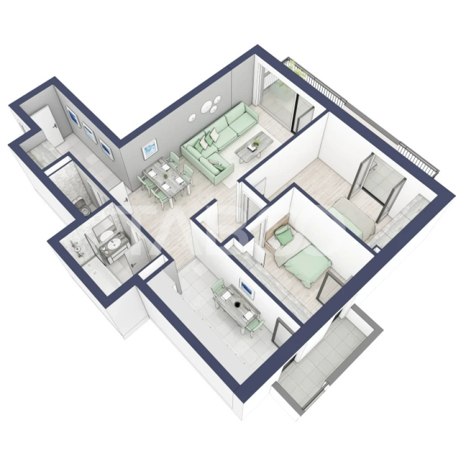 Comision 0-Apartament 3 camere 70 mp etaj 1 boxa la subsol Turnisor - 8
