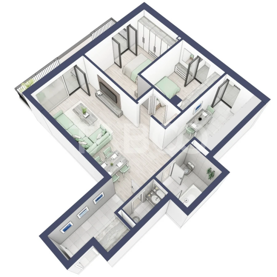 Comision 0-Apartament 3 camere 70 mp etaj 1 boxa la subsol Turnisor - 7