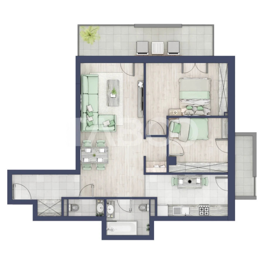 Comision 0-Apartament 3 camere 70 mp etaj 1 boxa la subsol Turnisor - 2
