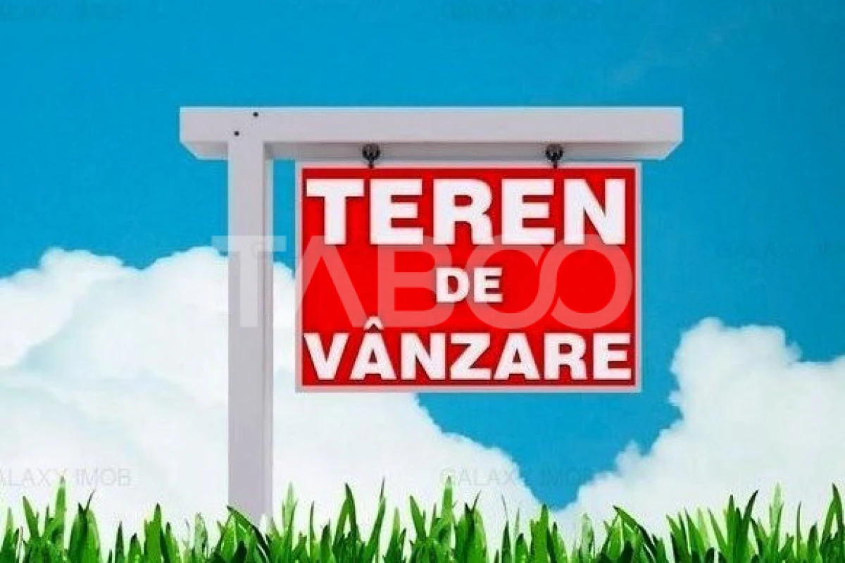 Teren intravilan 1200 mp PUZ aprobat utilitati langa parcela Cisnadie - 1