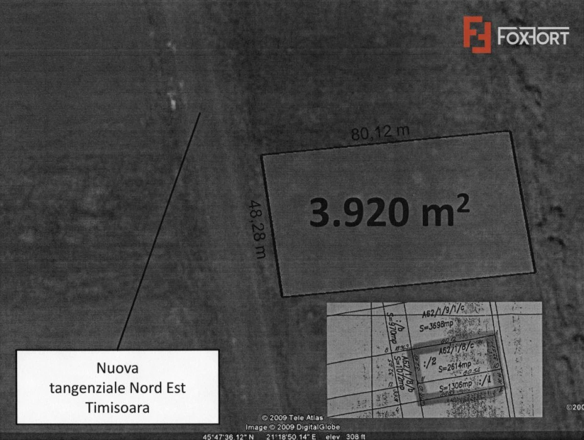 Teren Aeroport 3920 mp cu front stradal la centura de 48,28 ml - ID V5339 - 3