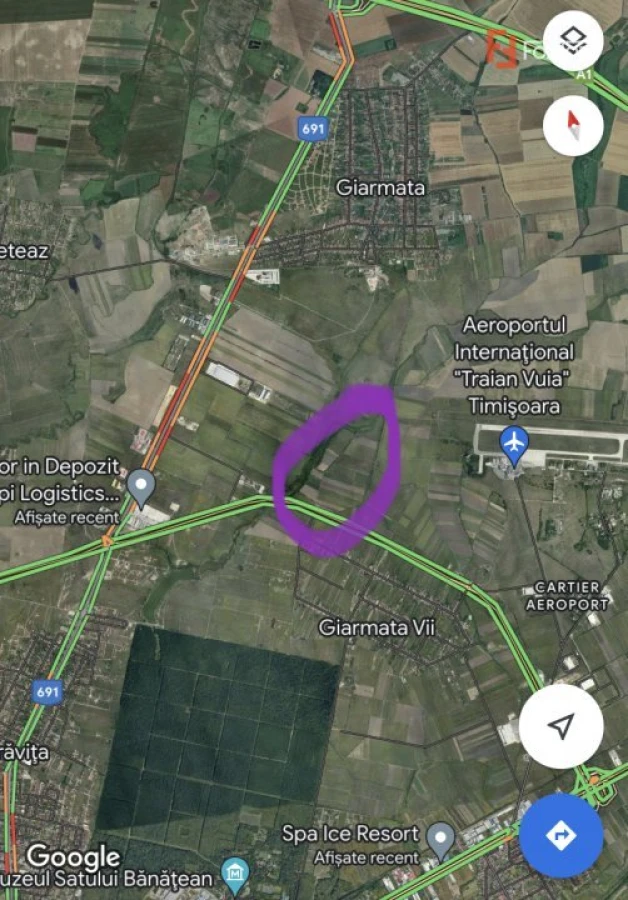 57 Hectare Teren centura cu front 485 ml pretabil parc logistic - V5480 - 1