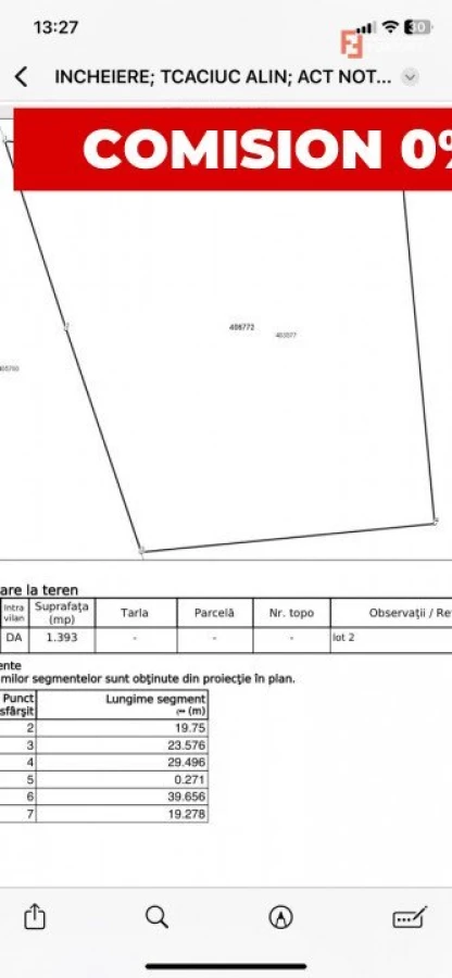 COMISION 0% Teren intravilan de 1393 mp cu toate utilitatile, zona Remetea Mare - 1