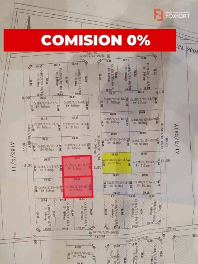 2 Parcele teren intravilan de 616 mp, total 1232 mp in Sag zona Manastire - 1