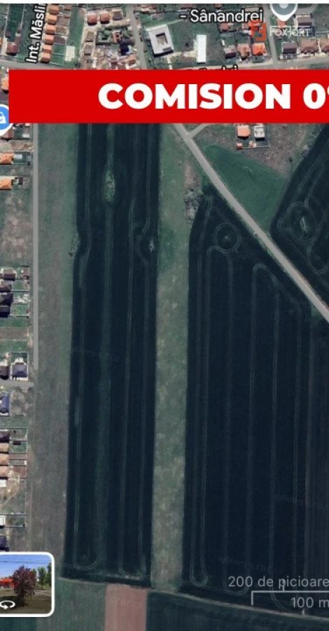 COMISION 0% Teren intravilan pentru case/duplexuri - 610 mp - Sanandrei - 1