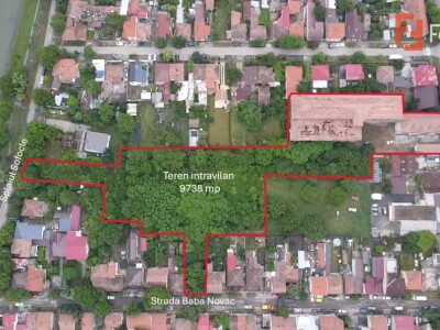 Teren intravilan 9738 mp, cu iesire pe 3 strazi - zona Dambovita
