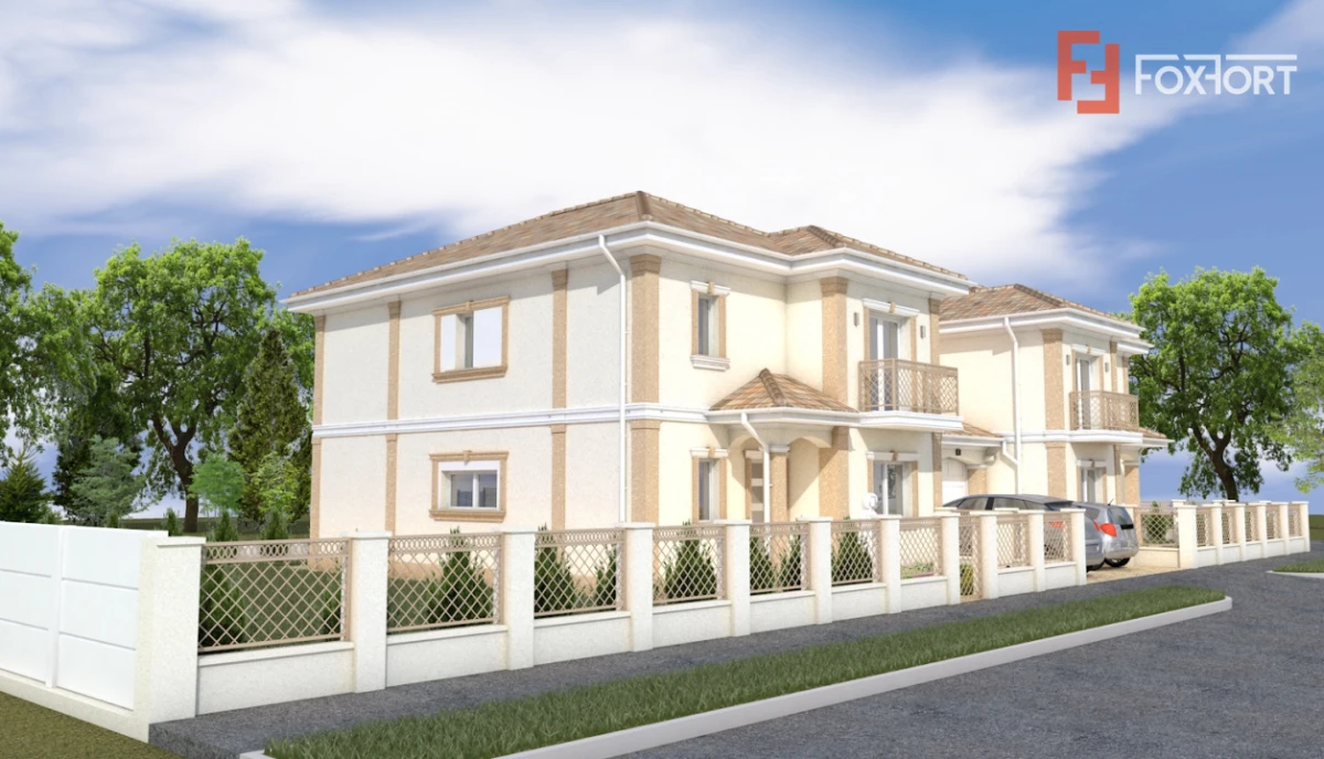 Duplex 5 camere 132 mp utili, despartit prin garaj Mosnita Noua - 2