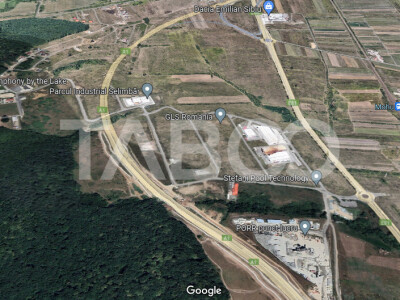 Teren intravilan industrial 1886 mp deschidere 33 m POT 40% CUT 1,2