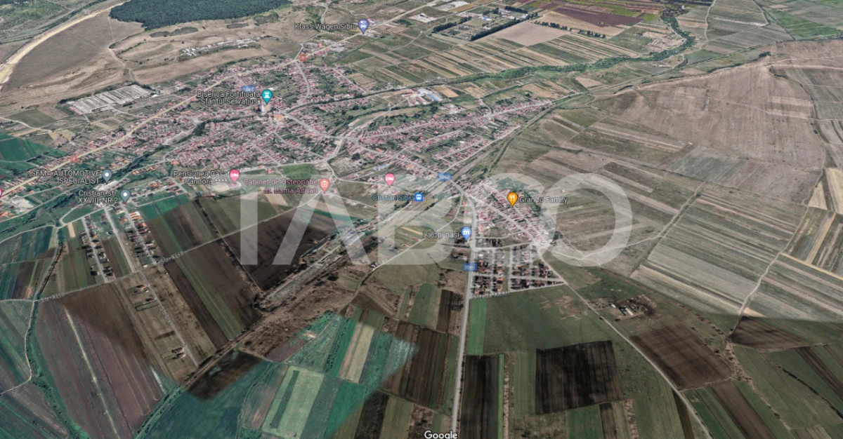 Teren de vanzare 629 mp cu autorizatie de constructie Cristian Sibiu - 1
