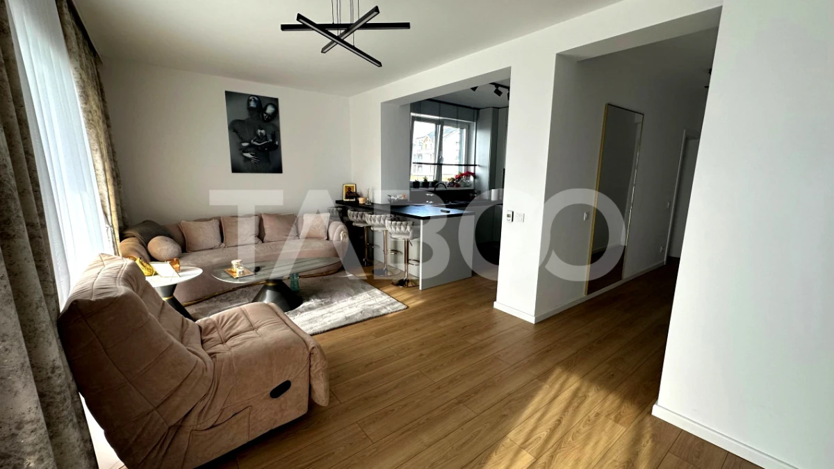 Apartament 2 camere 53 mpu finisat modern balcon utilat mobilat - 3