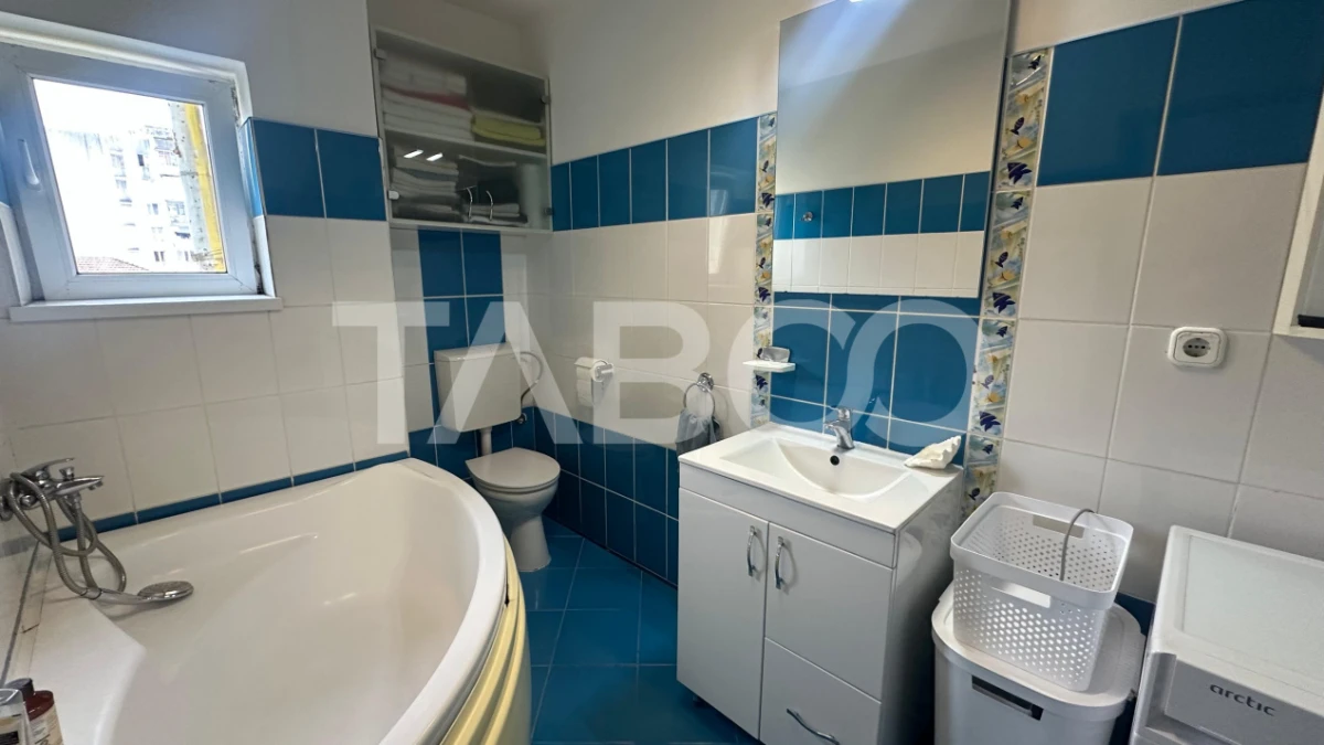 Apartament 80 mpu la mansarda mobilat utilat zona Rahovei Sibiu - 4