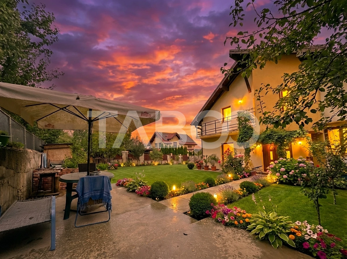 Casa individuala de vanzare stil mediteranian curte 704 mp Borhanci - 3