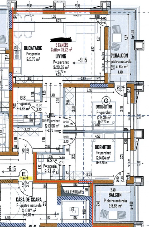 Apartament de vanzare3 camere in bloc nou in cartierul Marasti - 2