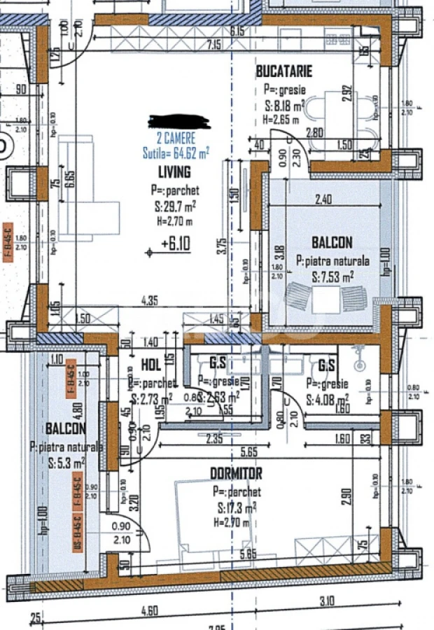 De vanzare apartament 2 camere bloc nou in cartierul Marasti - 2