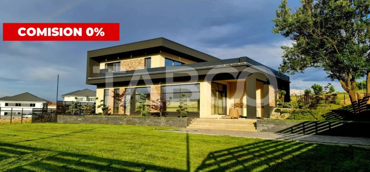 Casa moderna de inchiriat 5 camere cu teren si piscina Cisnadie - 2