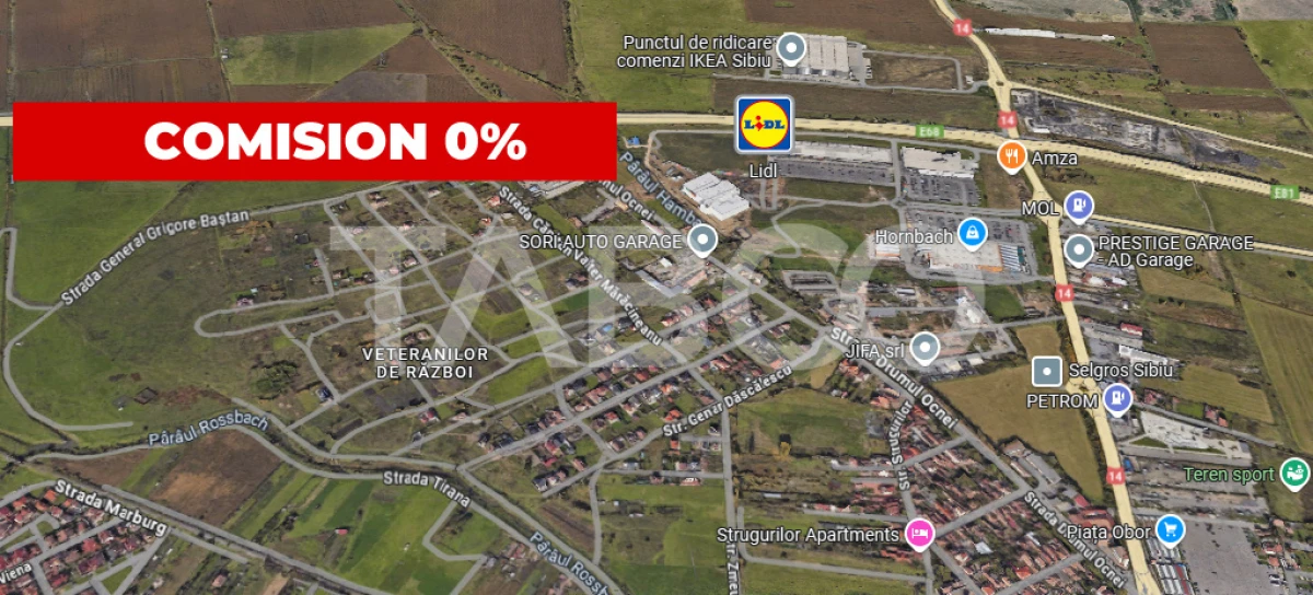 Teren intravilan de vanzare puz utilitati aviz de constructie Sibiu - 1