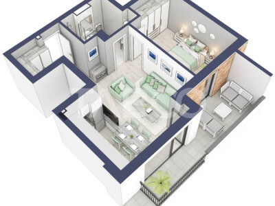 Apartament la parter cat un etaj 1 cu 47 mp utili 2 camere Turnisor