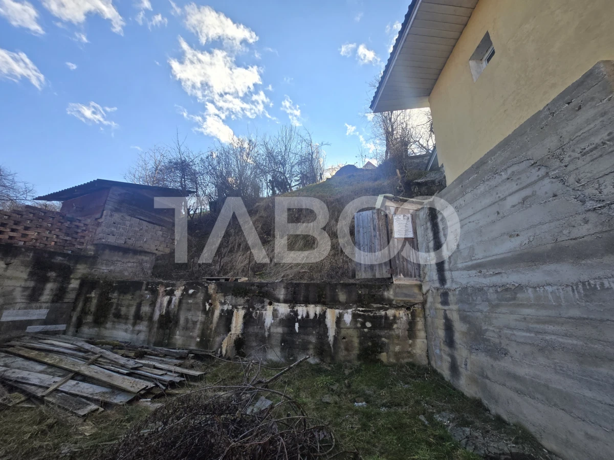 Teren de vanzare 436mp intravilan si fundatie cu proiect casa Rasinari - 8