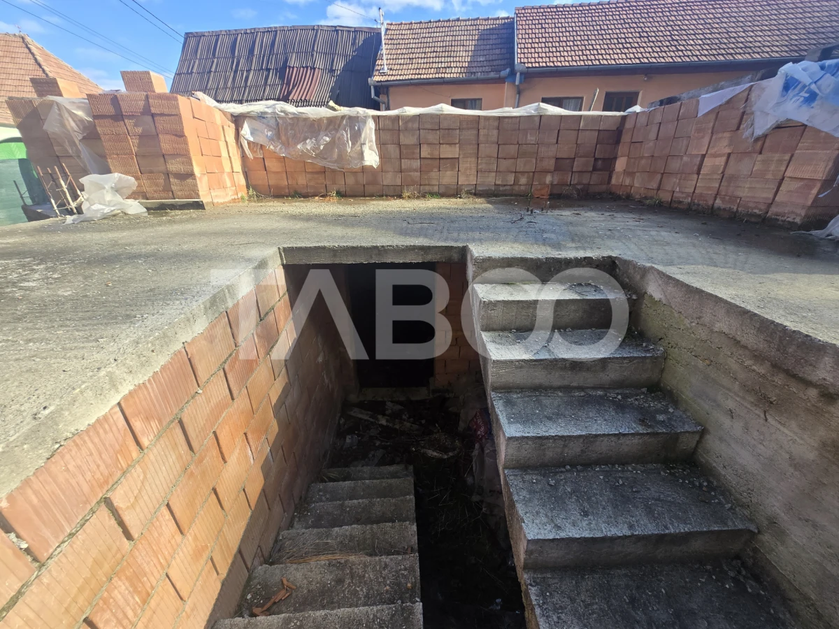 Teren de vanzare 436mp intravilan si fundatie cu proiect casa Rasinari - 5