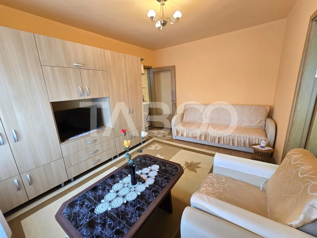 Apartament 2 camere mobilat utilat Mihai Viteazul Sibiu Comision 0 - 3