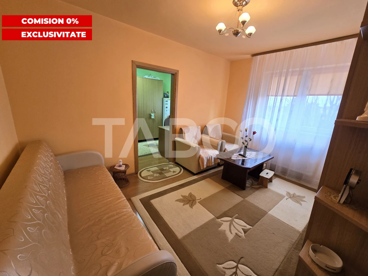 Apartament 2 camere mobilat utilat Mihai Viteazul Sibiu Comision 0 - 1