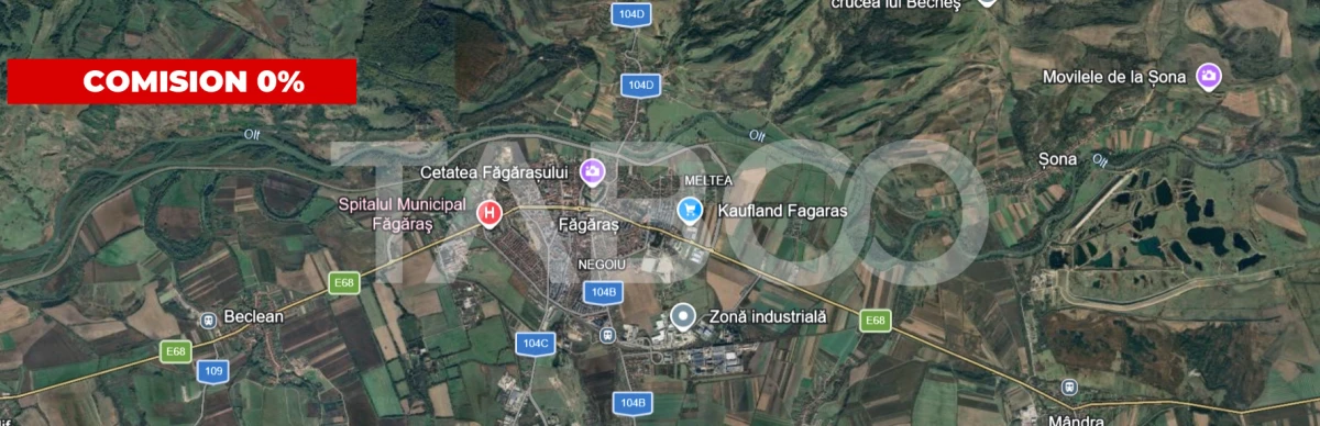 Teren Intravilan 1440 mp cu toate utilitatile Zona Meltea Fagaras - 1