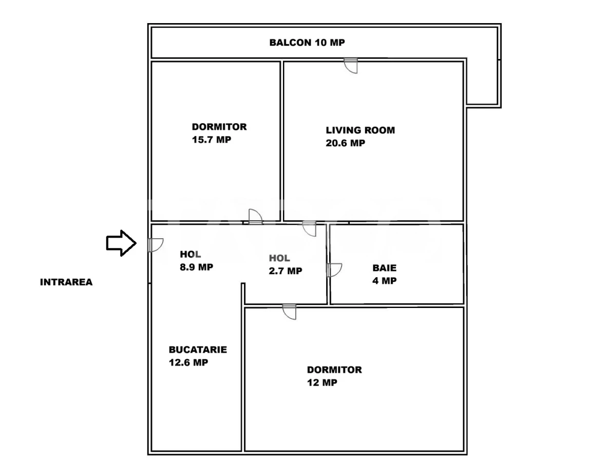 Apartament de vanzare decomandat cu 3 camere balcon etaj 2 in Turnisor - 3