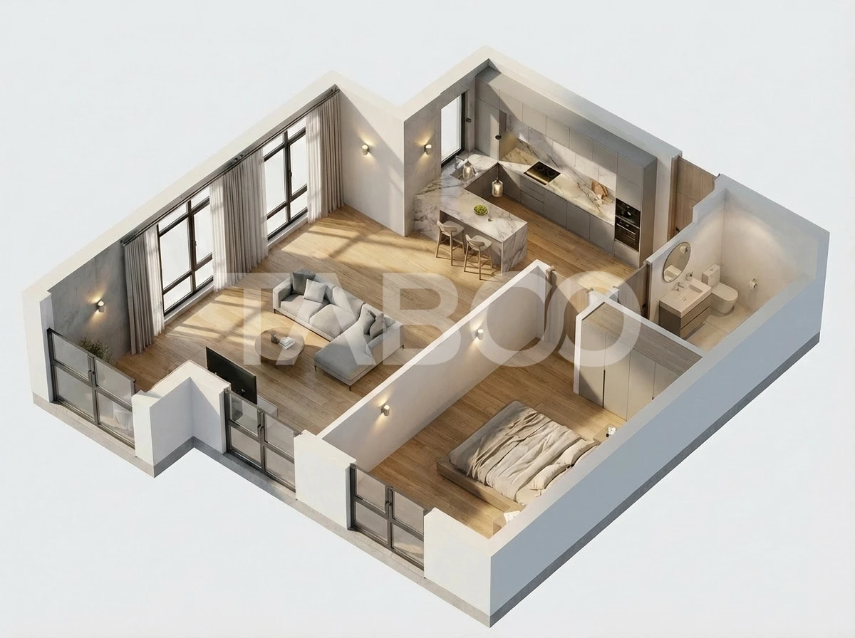 Apartament de vanzare 2 camere decomandate balcon Doamna Stanca Sibiu - 8