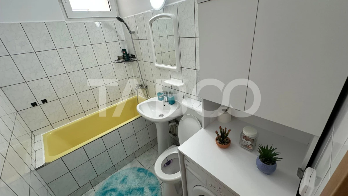 Apartament 54 mpu 2 camere de inchiriat balcon zona Terezian Sibiu - 9