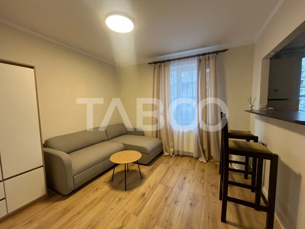 Garsoniera de inchiriat decomandata 26 mp zona Turnisor Sibiu. - 1