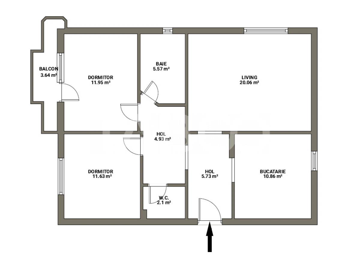 Apartament de vanzare 3 camere 2 bai balcon in bloc cu lift Terezian - 2