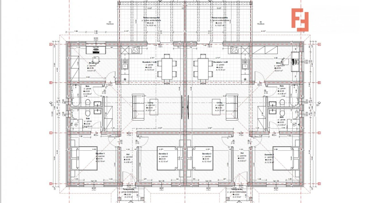 Duplex 4 camere, Sacalaz - Proiect nou - V7420 - 5