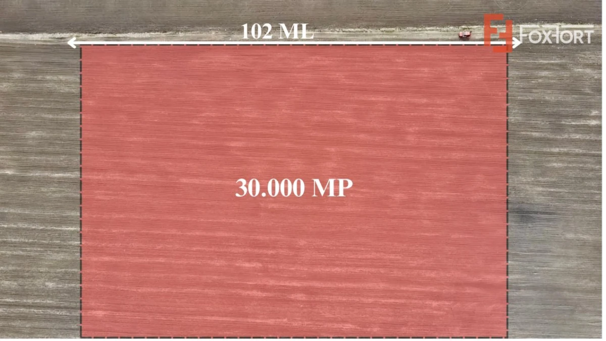 COMISION 0% Teren Extravilan 30.000 mp, front 102 ml, zona Dunca - 2