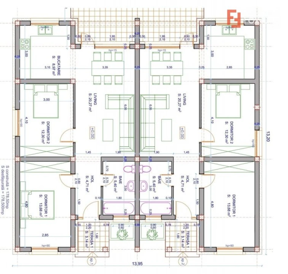 Duplex Mosnita cu 3 camere si teren de 300 mp - zona Noul Lidl - 3