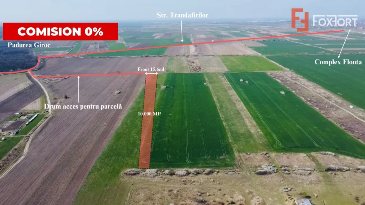 COMISION 0% Teren Extravilan 10.000 mp, Front 15,6ml, Langa Padurea Giroc - 2