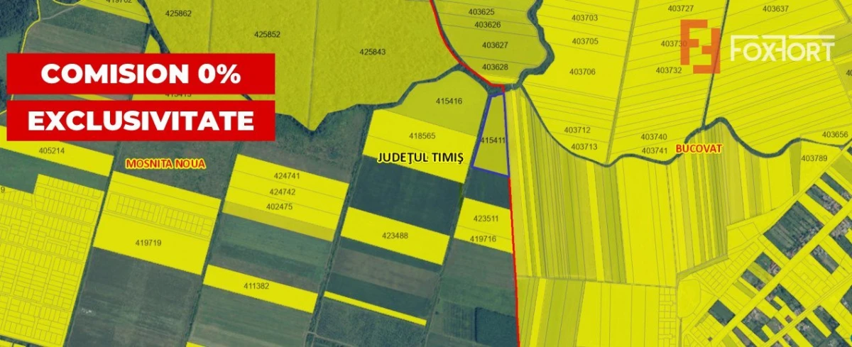 COMISION 0% Teren extravilan Mosnita in zona de Padurea Bistra - 25.000 mp - 1